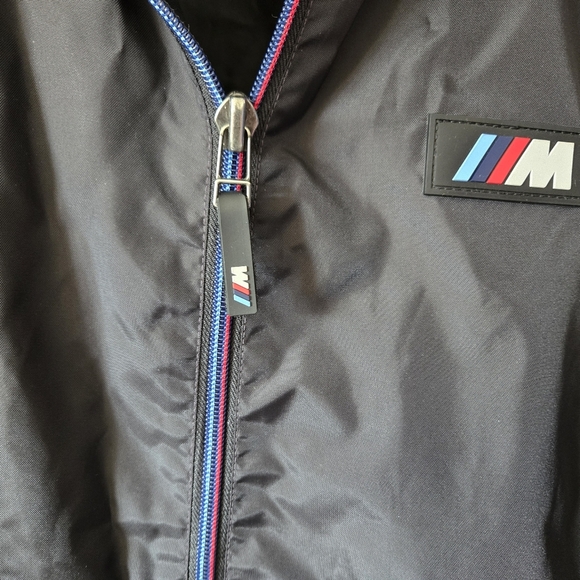 BMW M SERIES  Black Unisex Windbreaker Jacket. Size XL - Picture 2 of 15